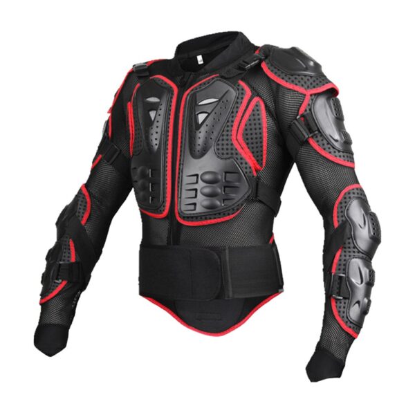 Men's Motorcycle Racing Armor Protective Jacket Red - Image 2