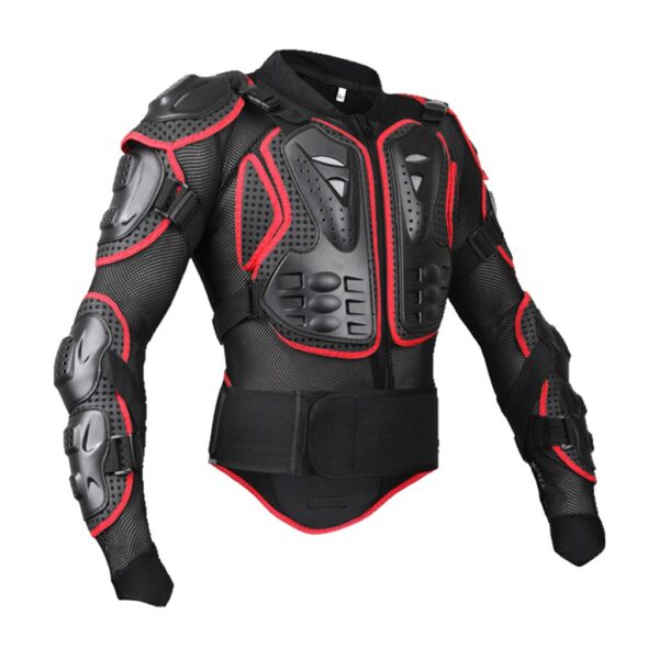 Men's Motorcycle Racing Armor Protective Jacket Red - Image 3