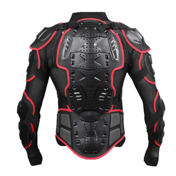 Men's Motorcycle Racing Armor Protective Jacket Red - Image 4