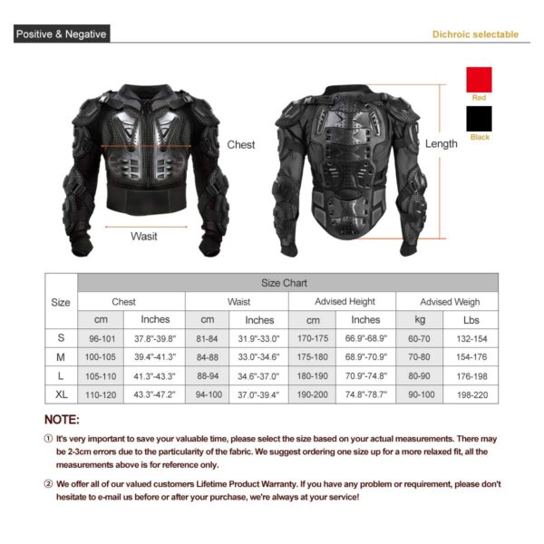 Men's Motorcycle Racing Armor Protective Jacket Black - Image 6