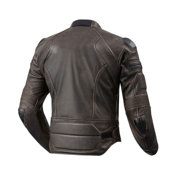 Men's Motorcycle Riding Jacket Brown - Image 2