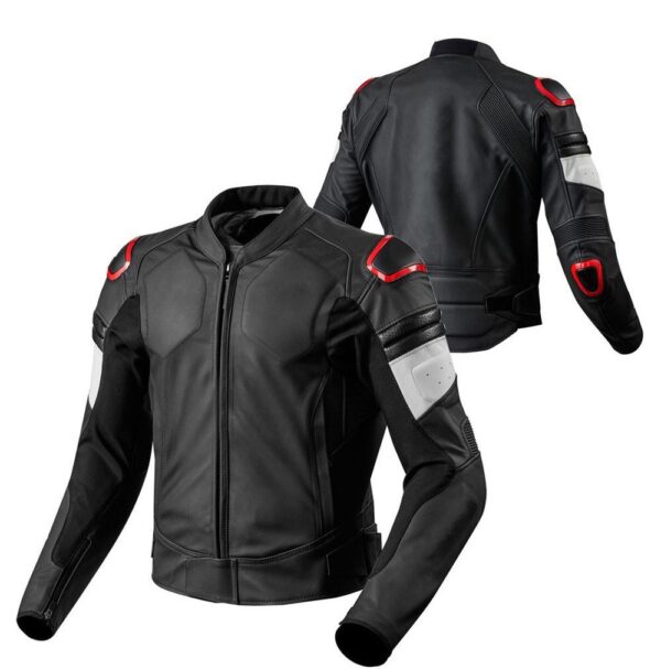 Men's Motorcycle Riding Jacket Black - Image 3