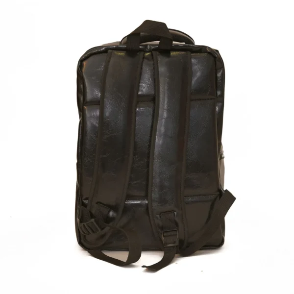 Leather Laptop Bag Black - Image 3