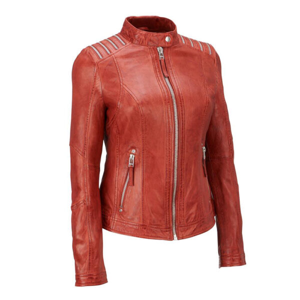 Ladies Genuine Leather Fashion Jacket